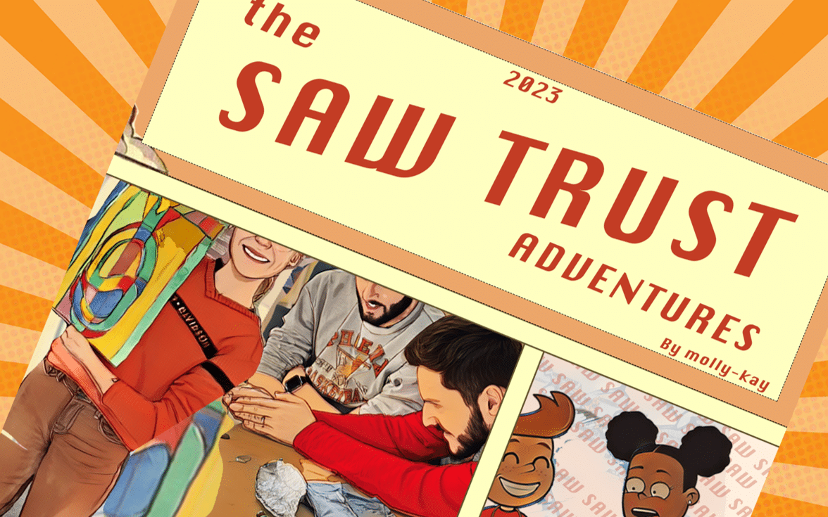 SAW Trust Comic book designed by MK Bailey